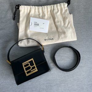 (SOLD ❌) BY FAR Fran Logo-plaque Tote Bag Black Perfect Condition
